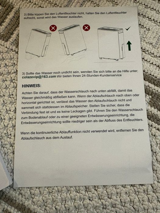 Dezumidificator colaze 20L