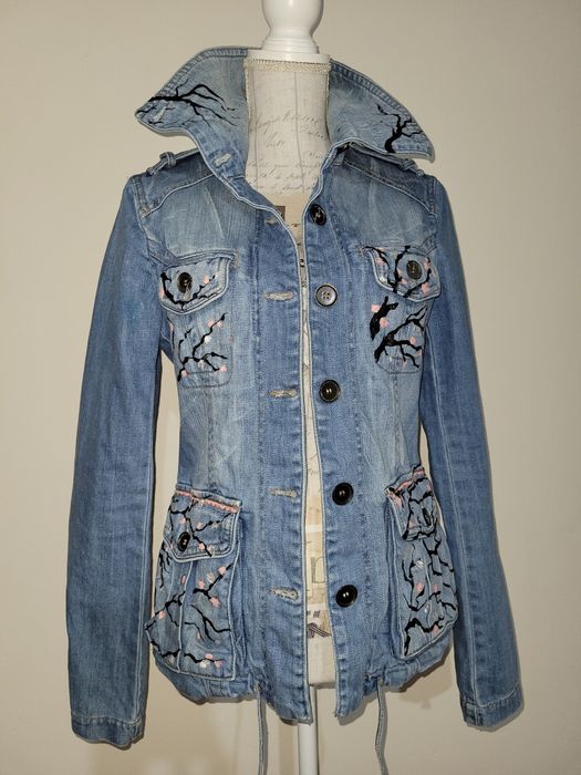 Geaca blugi pictata manual