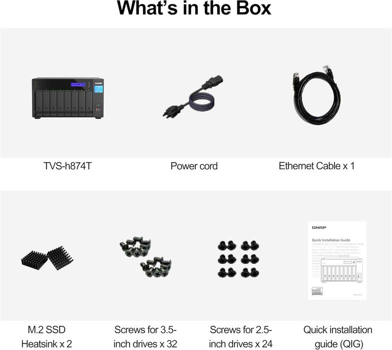 NAS QNAP TVS-h874 Intel Core i5 12400 32G 10Gbps+2.5Gbps 4xNVMe 8xBay