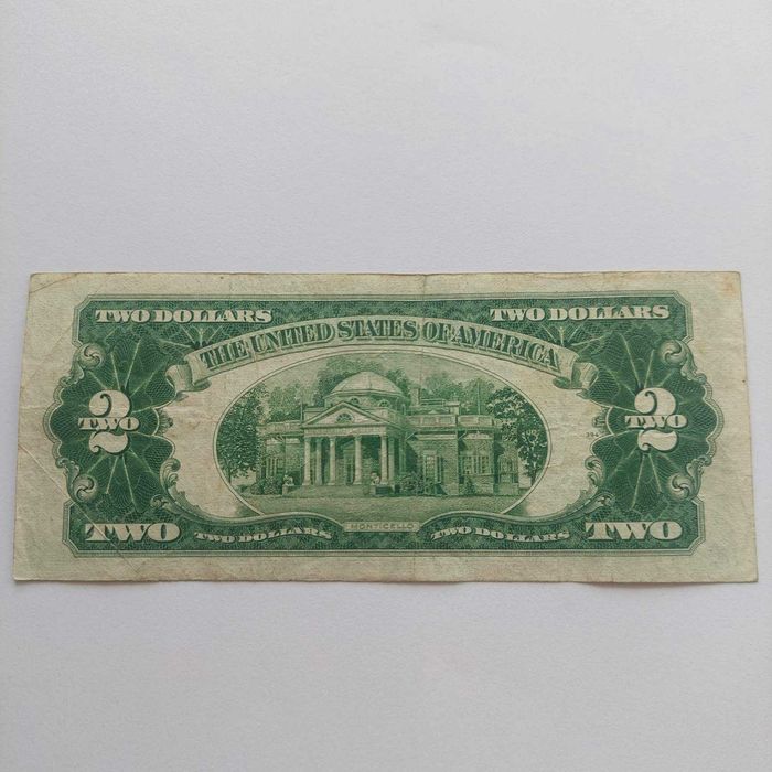 САЩ /USA ,2 долара/DOLAR ,червен/RED печат 1953г,