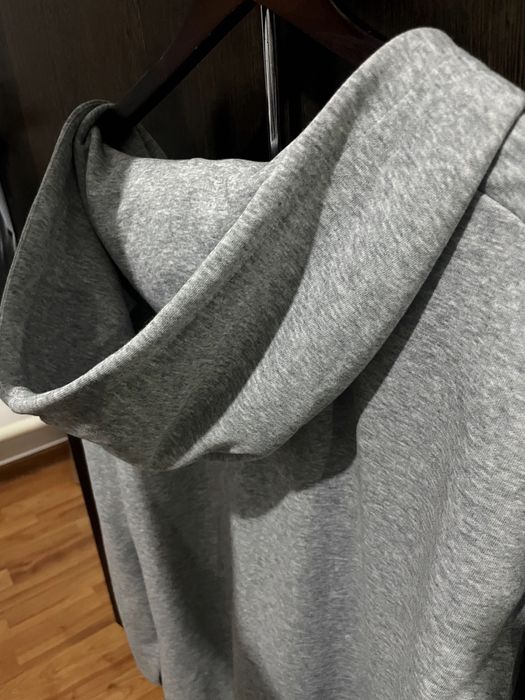 Зип худи серое базовое