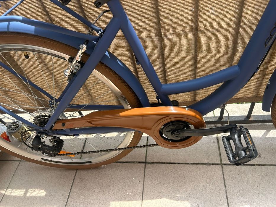 Bicicleta vintage retro 2025 albastra dama  28