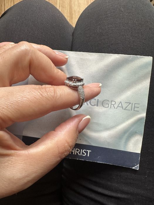 Кольцо с рубином и бриллиантами