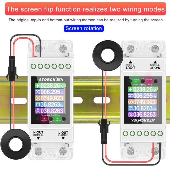 100A Двутарифен Wi-Fi електромер с RS485  и изнесен датчик