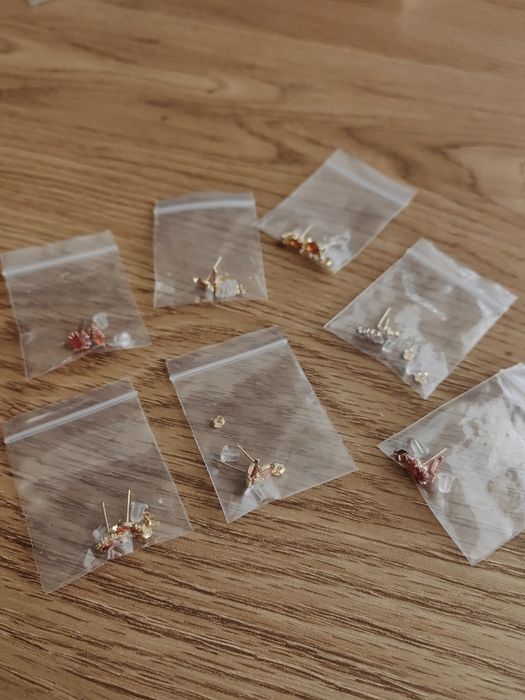 Сребърни обеци морска тема, с камъни