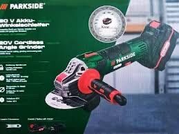 Нов Компкект Ъглошлайф +батерия 4ah +зарядно 4.5аh Parkside 20V