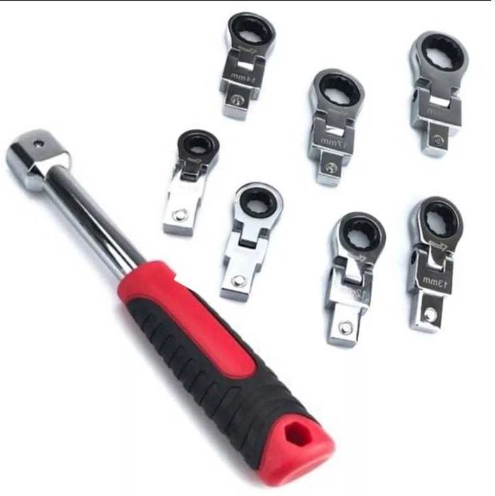 Комплект тресчотни ключове с рамо - 8 части