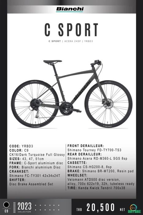 Bianchi C-Sport 3 bicicletă Trekking  Italia