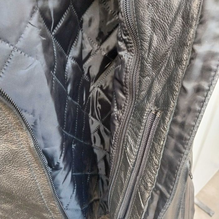 НАЙ ДОБРАТА ОФЕРТА Мъжко рокерско кожено яке с протектори Crivit sport