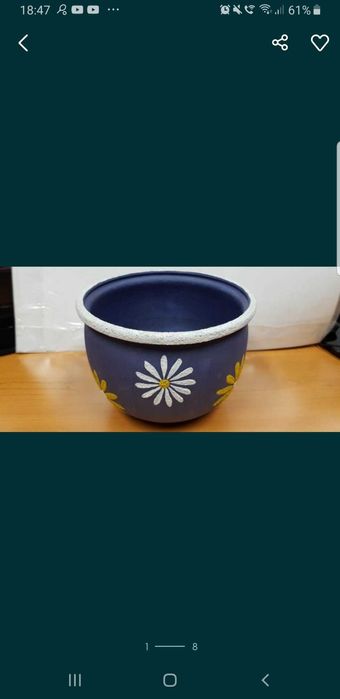 Ghiveci masca ceramica decorativa