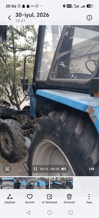 MTZ 82 MTZ80 TRAKTOR SOTILAD Traktor sotiladi Tiraktor radnoy xolatda