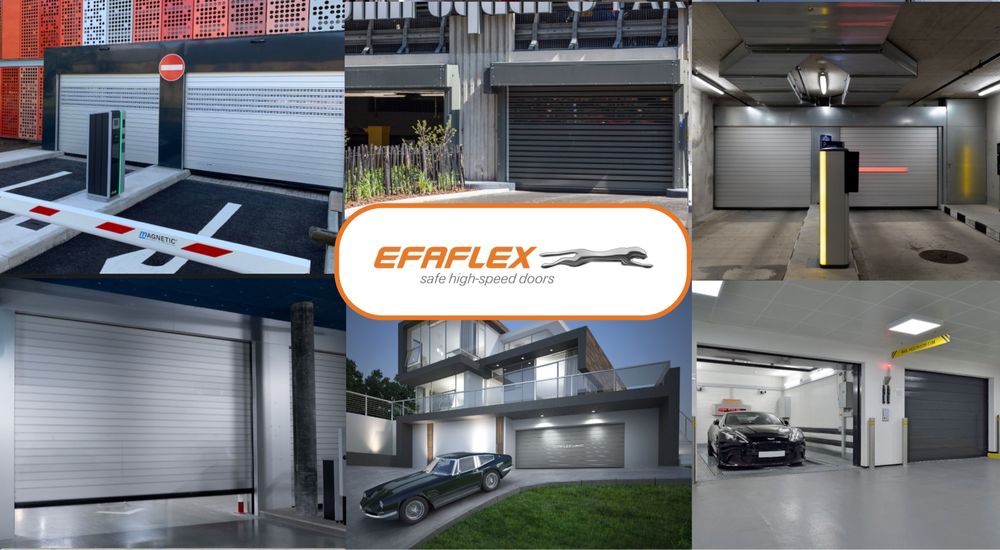 Скоростные автоматические ворота в Паркинг Efaflex (Германия) до 3м/с