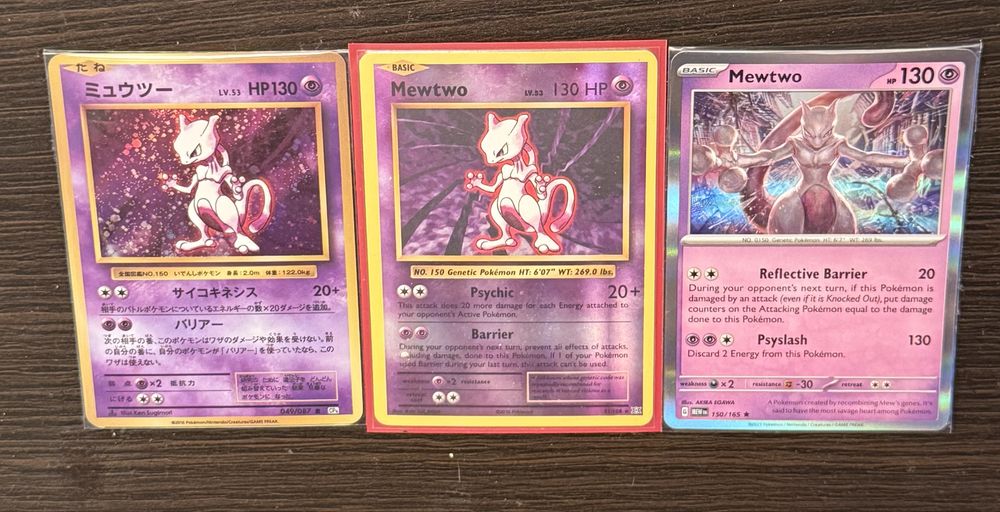 Pokemon cards Mewtwo collection