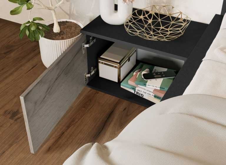 Set Mobila Dormitor Gri Noce C13 - Transport Gratuit in 4-10 zile