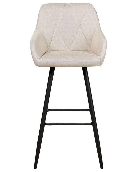 NOU Set 2 scaune bar "DARIEN", fixe, bej deschis