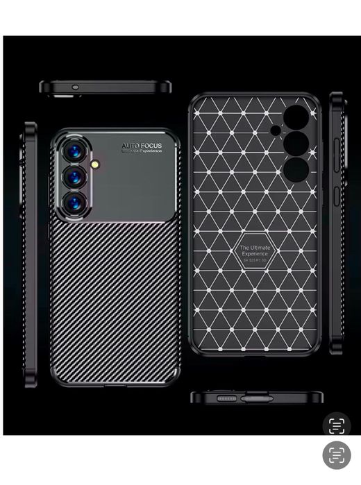 Samsung A12/A14/A13/A15/A05/A05S/A06/A06S Husa Carbon Lucioasa Neagra