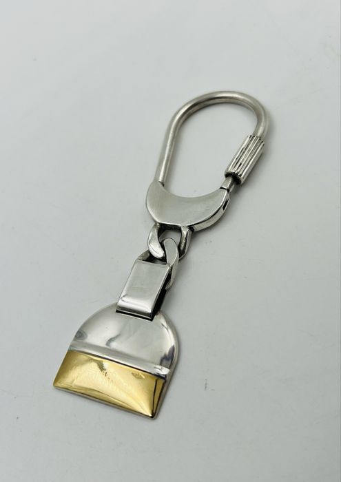 Grand Marnier сребърен италиански ключодържател със златна плочка 18к