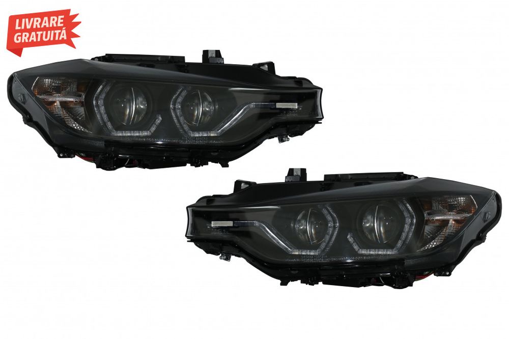 Faruri Full Angel Eyes LED DRL BMW 3 Series F30 F31 Sedan Touring (10.