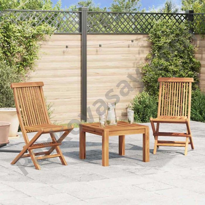Сгъваеми градински столове тиково дърво масив
