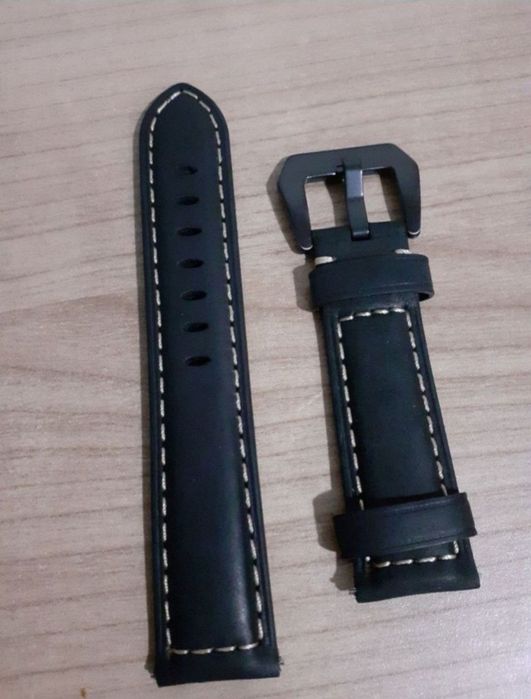 Curea ceas gear s3 samsung galaxy watch 22mm negru catifelat maro