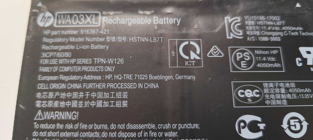 Baterie Laptop HP X360-WA03XL