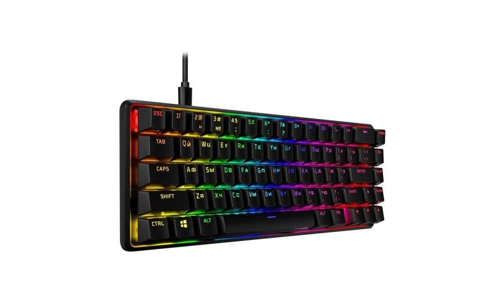 * Игровая клавиатура HyperX Alloy Origins 65 Red USB RGB, Black