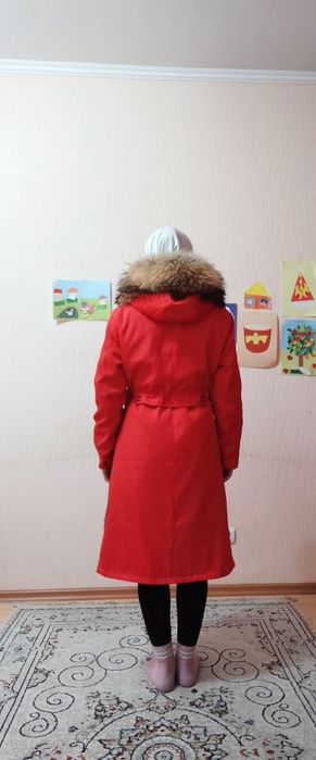 Жылы парка тренч/плащ  2в1