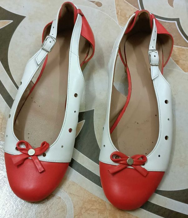 Balerini de dama din piele naturala