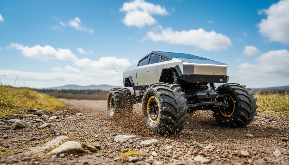 Kotta moshina Cybertruck. Большая машина сайбертрак KATTA