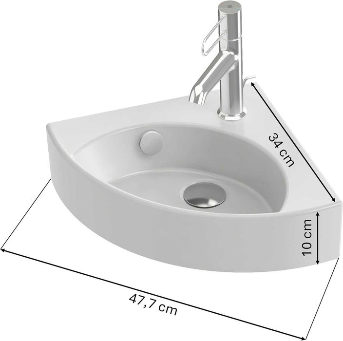 Ъглова мивка за баня Jacob Delafon ODÉON RIVE GAUCHE EGP112-00 34×34