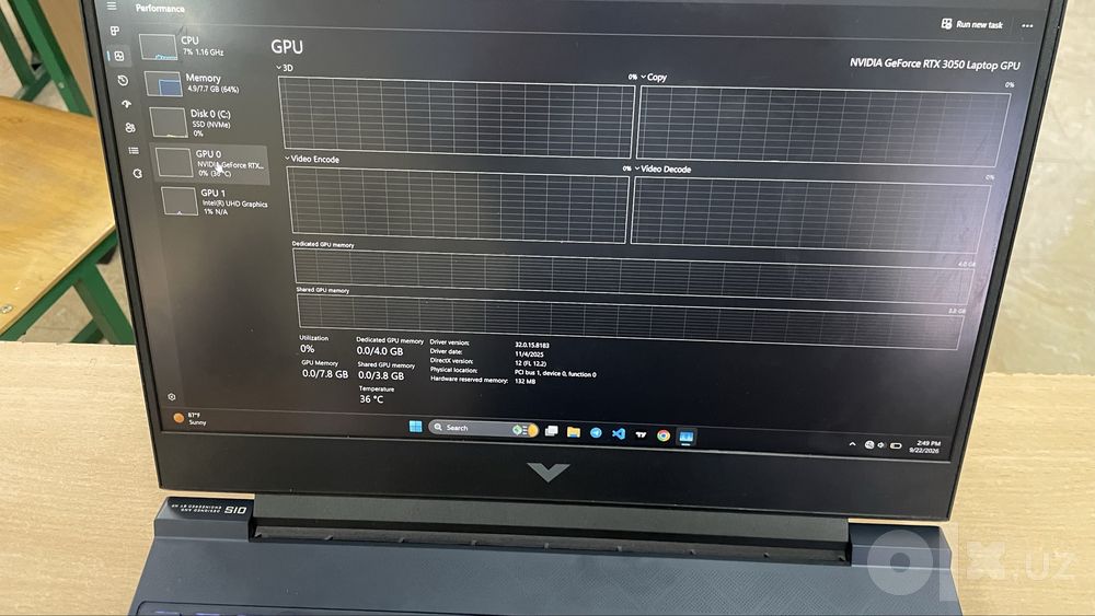 HP Victus Gaming | Core i5-12450H | RTX 3050 4GB