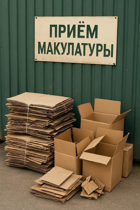 Прием картона, макулатуры цена 60 тг кг