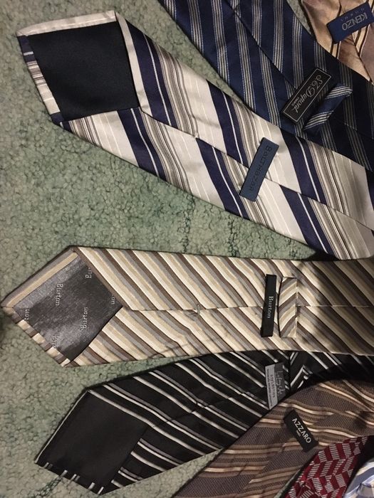 12 луксозни вратовръзки Kenzo Azzaro Zara Celio 100% коприна