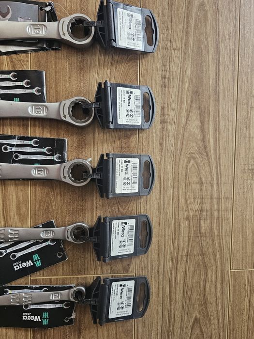 Set 5 chei combinate cu clichet Wera