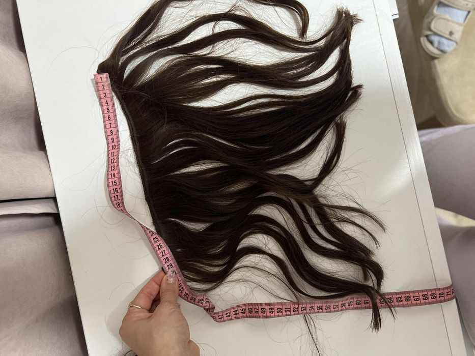 естествена коса два реда