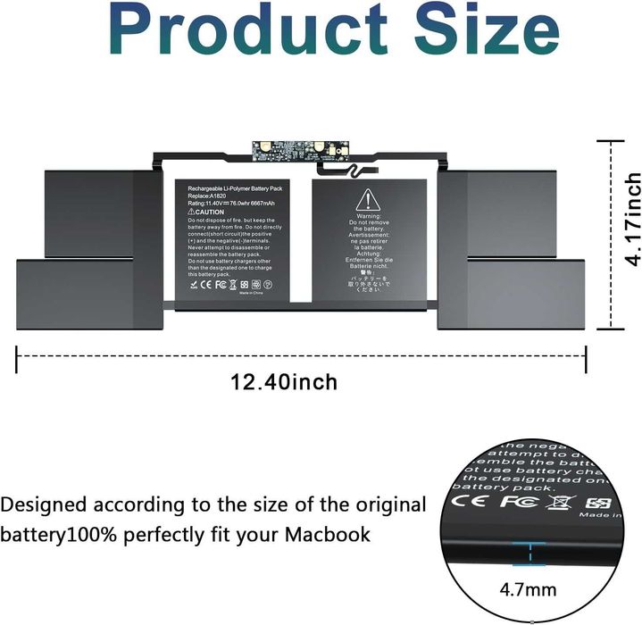 A1820 A1707 Батерия за лаптоп Macbook pro 15" A1707 2016/17 EMC 3162
