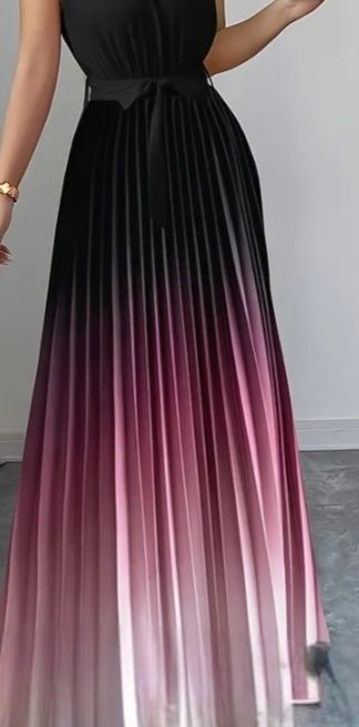 Rochie plisata degrade, elegantă și modernă