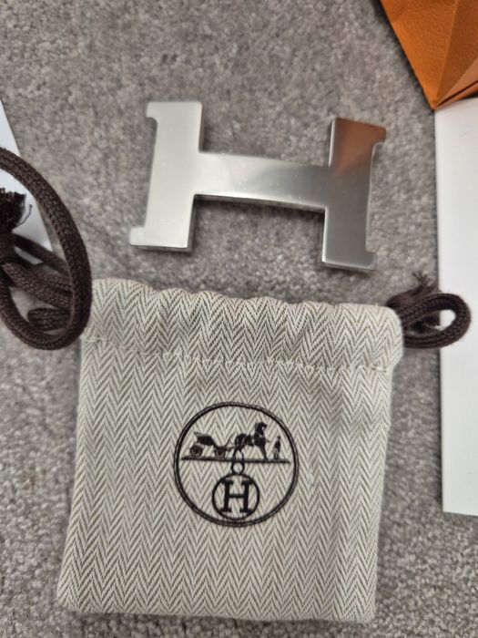 Curea barbati originala HERMES reversibila negru maro 95 cm NOUA!