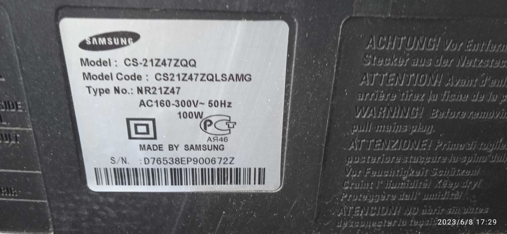 Телевизор Samsung 54 см. (диагональ) без пульта