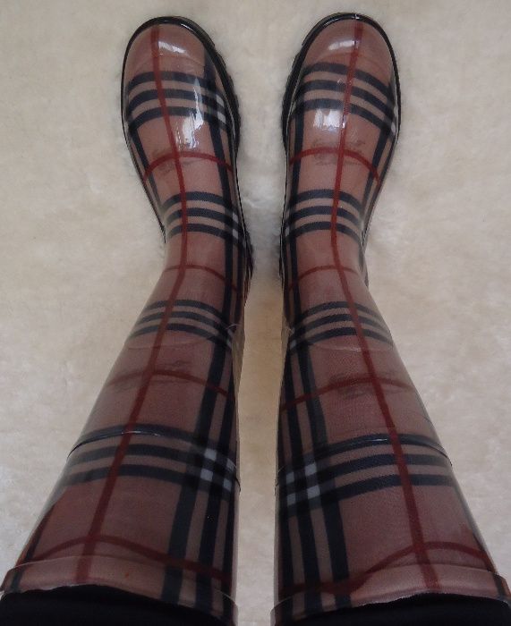 Cizme ploaie silicon all seasons made in Italy Burberry April Showers
