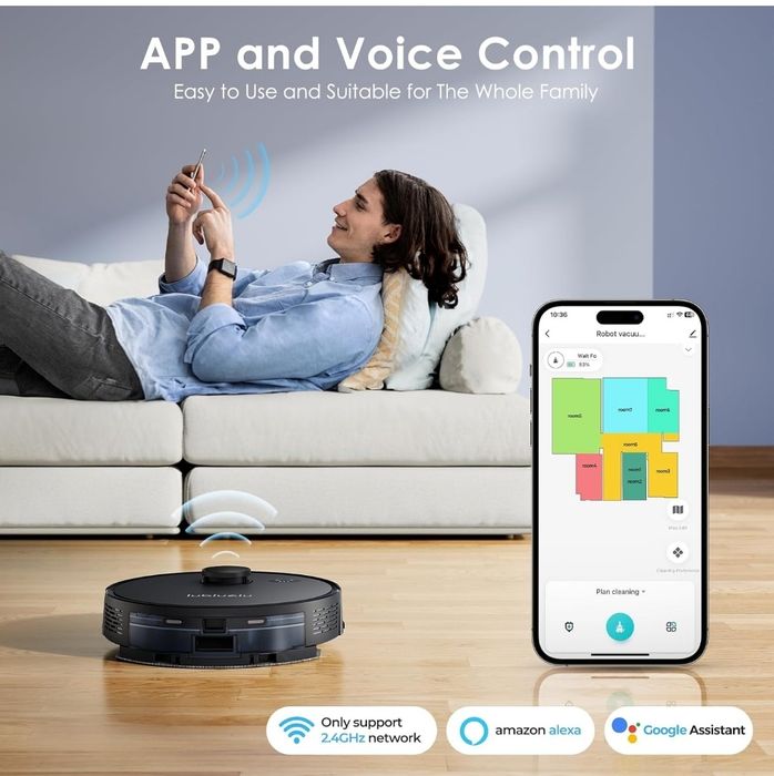 Aspirator robot Lubluelu L15 maturare, aspirare si mop