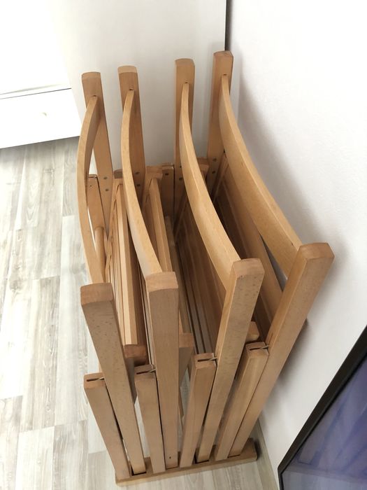 Scaune pliante lemn - culoare stejar rustic