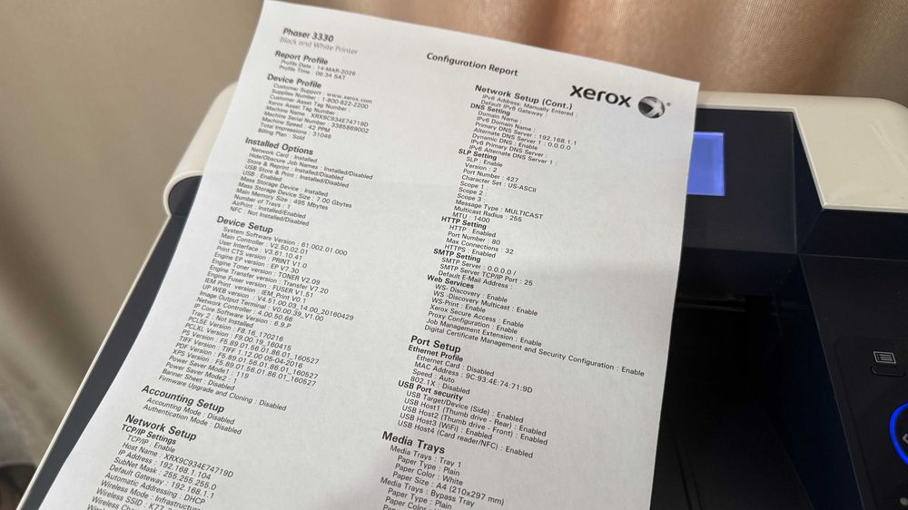 Принтер Xerox Phaser 3330DNI, WiFI, Duplex