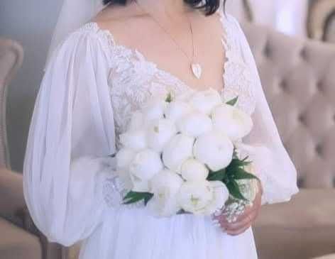 Rochie mireasa și rochiță fetițe set