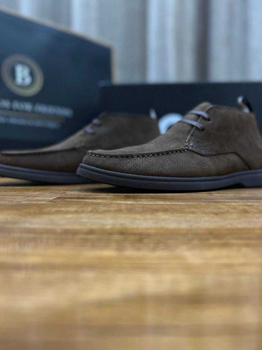 BOSS мужские высокие лоферы из нубука РАЗМЕР 39