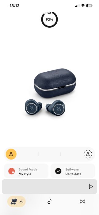 Слушалки BANG AND OLUFSEN Beoplay E8 2.0 limite edition blue and gold