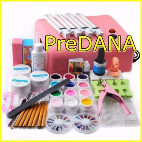 Kit unghii false gel 12 geluri color set manichiura Lampa LED uv freza