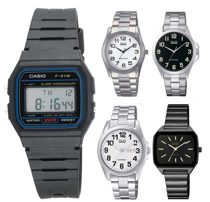 Оригинален Часовник Casio F-91W-1YER. Касио Ф91 .Класически Модели Q&Q и Ретро Vintage Casio F91W.Нови Модели Касио G-Shock GA Baby-G BA Edifice EFR