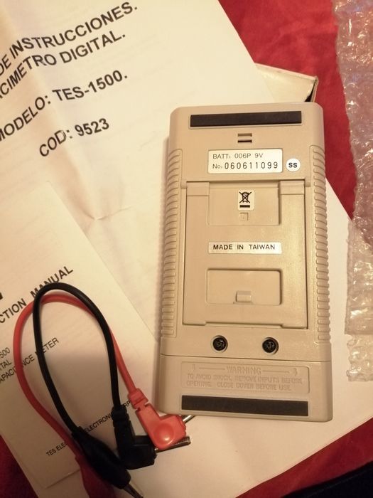 Multimetru Digital TES 1500 Made in Taiwan, Produs Nou de calitate. 
Se poate livra prin Fan Curier sau predare personala în Constanța. 

Manufacturer