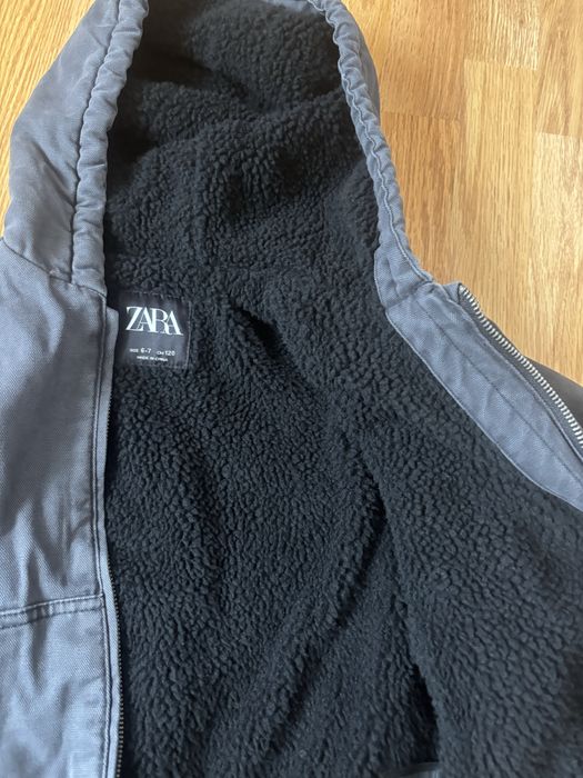 Geaca zara 6-7 ani culoare gri inchis